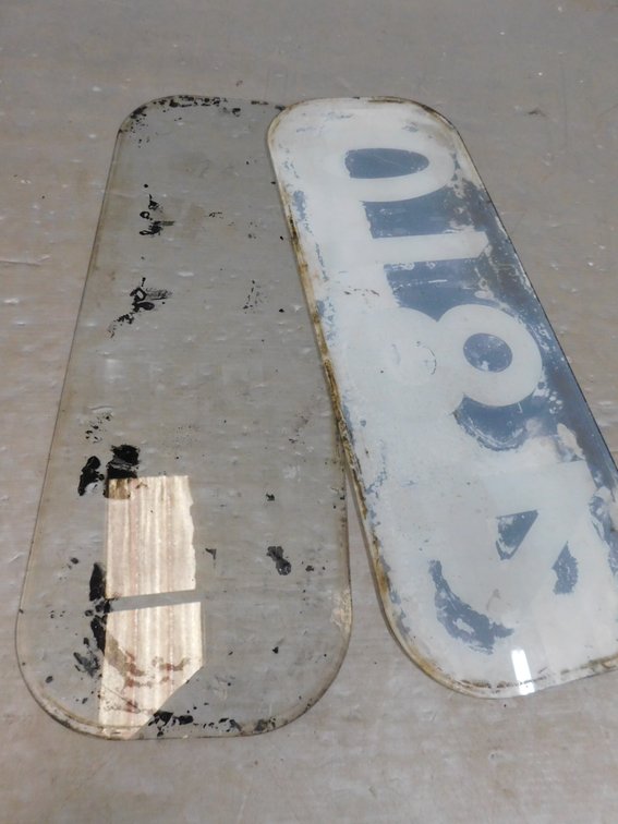 Two Pieces Acrylic Number Signs 11" x 30 1/2"