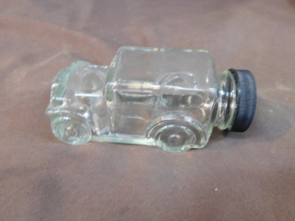 Vintage Car-Shaped Candy Bottle 5" L