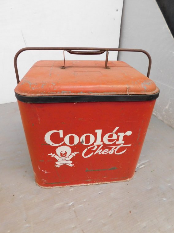 Vintage Metal Cooling Chest, Bottom Has Rust