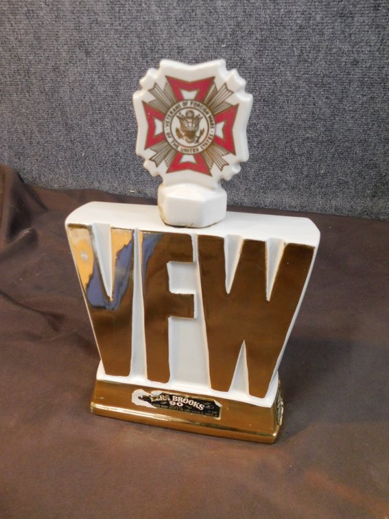 1974 Ezra Brooks VFW Whiskey Decanter