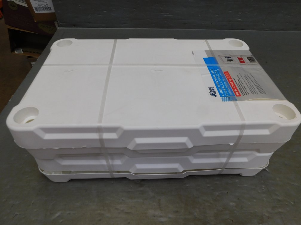 Blue Hawk 4 Tier Shelving Unit 47" x 22" x 14 1/4" Max Weight 50lbs, New