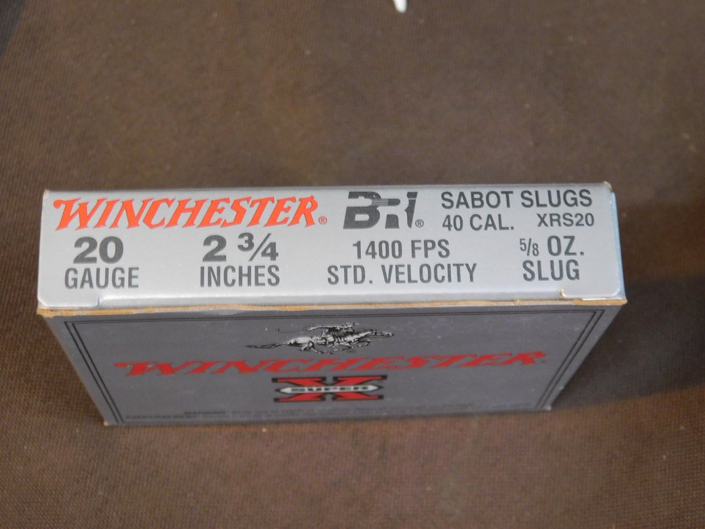 Winchester Sabot Slugs 20 Gauge 2 3/4" Ammo, 5 Rounds