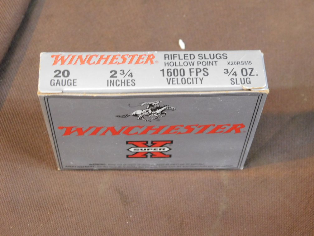 Winchester Rifled Slugs 20 Gauge 2 3/4" Ammo, 5 Rounds