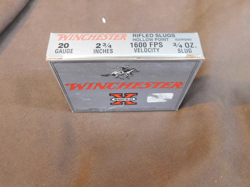 Winchester Rifled Slugs 20 Gauge 2 3/4" Ammo, 5 Rounds