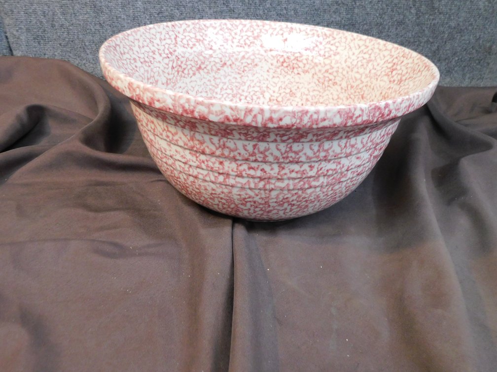 Roseville Spongeware Bowl 14" x 7"
