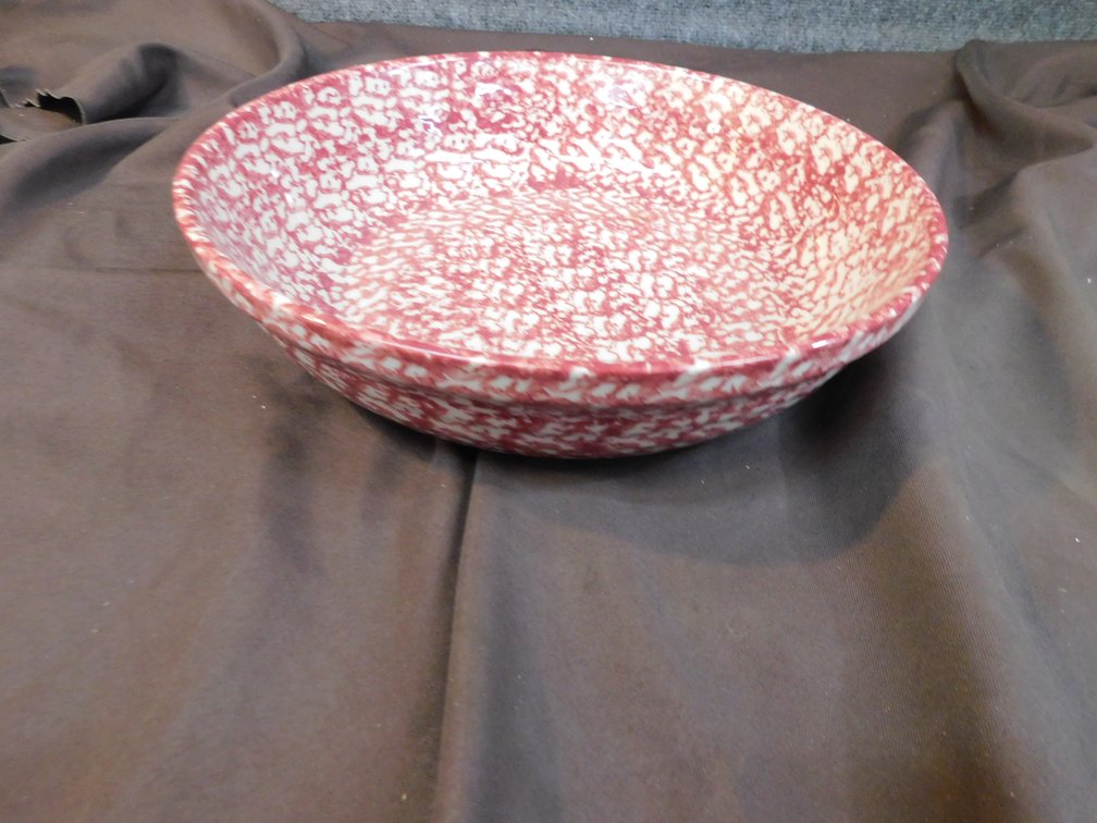 Roseville Spongeware Bowl 13" x 3"
