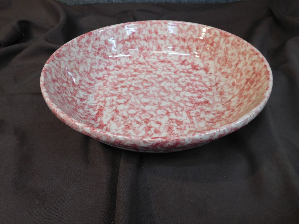 Roseville Spongeware Bowl 13" x 3"