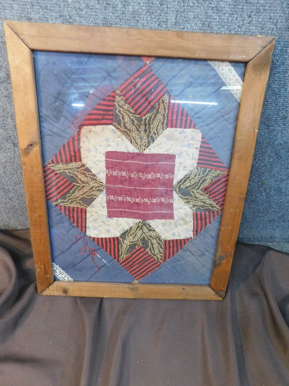Framed Quilt Block 16 1/2" x 20 1/2"