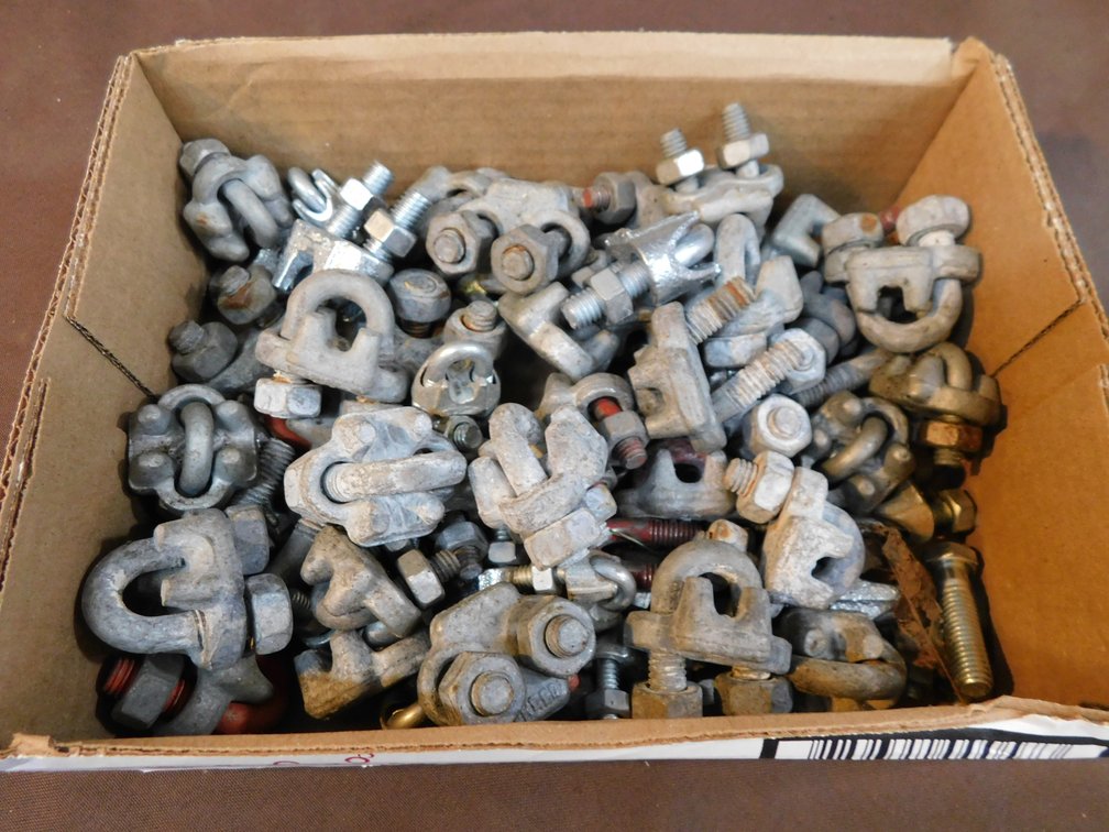 Lot of assorted size cable clamps
