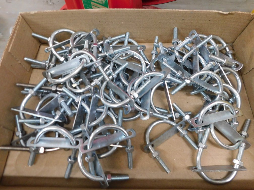 Assorted Size U bolts in flat