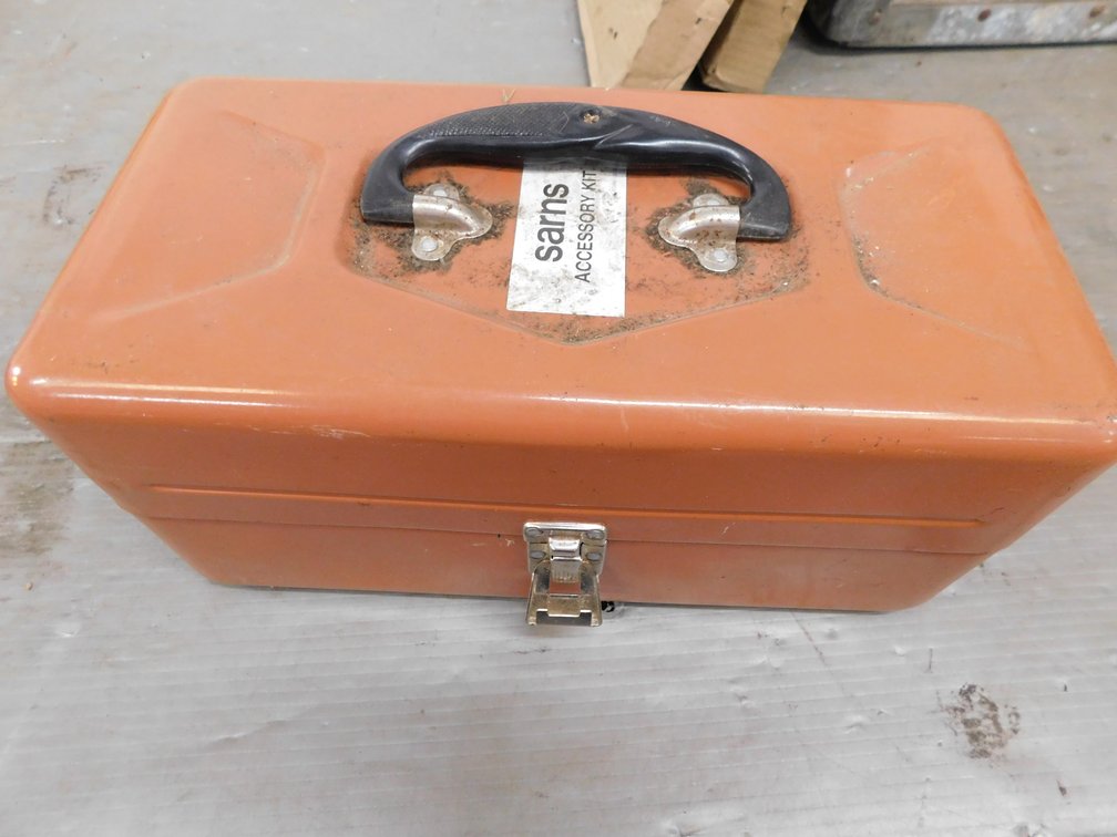 Vintage metal tackle box