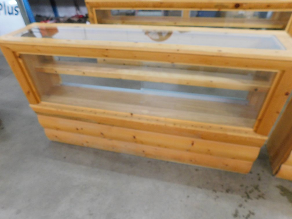 6ft x 16" x 40" T Two Drawer Display Cabinet with Sliding Glass Doors