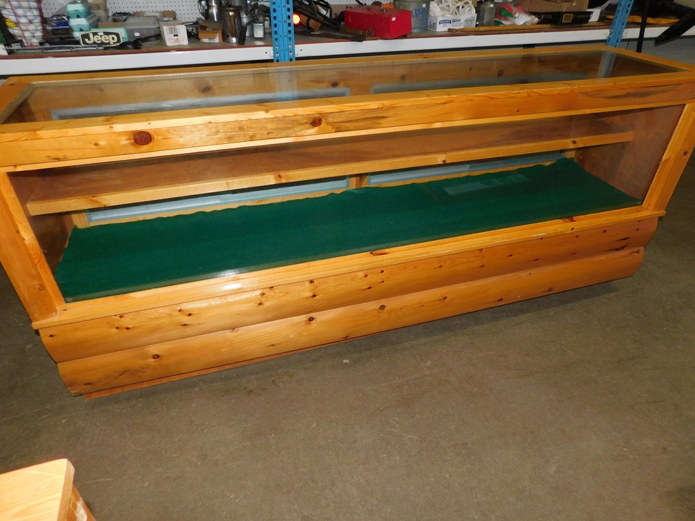8ft x 24" x 40" T Four Drawer Display Cabinet with Sliding Glass Doors