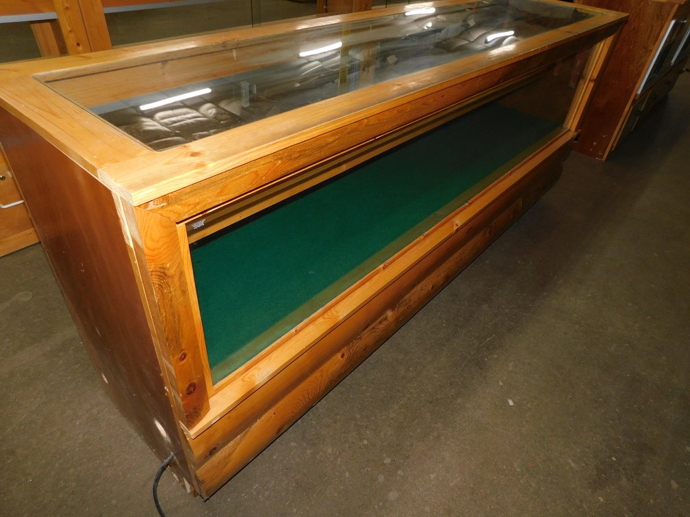 8ft x 24" x 40" T Four Drawer Display Cabinet with Sliding Glass Doors
