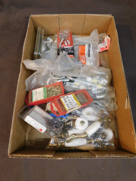 Lot of nails, hooks, and misc. hardware