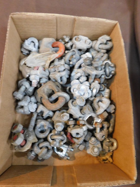 Lot of assorted size cable clamps