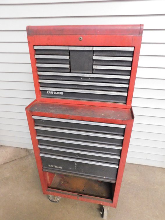 15 drawer Craftsman tool chest with content 27x19x60