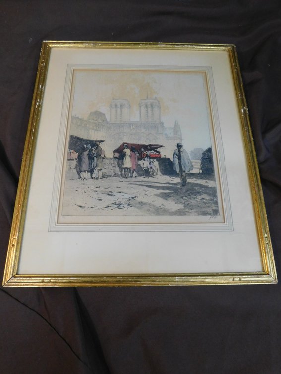 Framed Sketching By Artist Wolf 17 1/2" x 20 1/2"