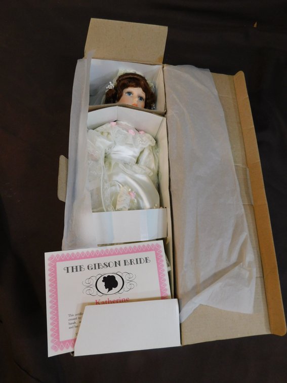 The Gibson Bride "Katherine" Porcelain Doll 15 1/2" T
