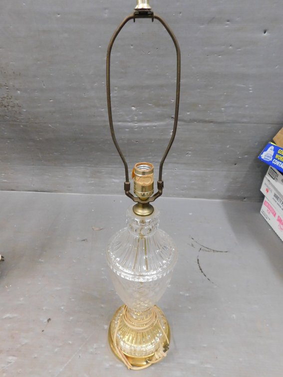 Glass Table Lamp 29" T