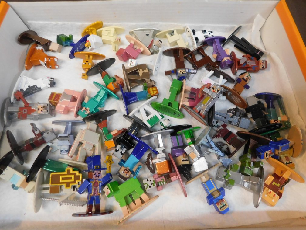 Lot of Assorted Metal Minecraft Figures, Over 50