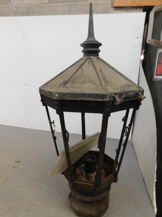 Antique Ornate 8 Sided Street Lamp From Columbus Ohio 38" x 16"