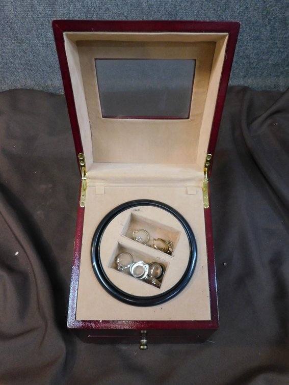 Jewelry Box with Contents 8" x 7" x 8 1/2"