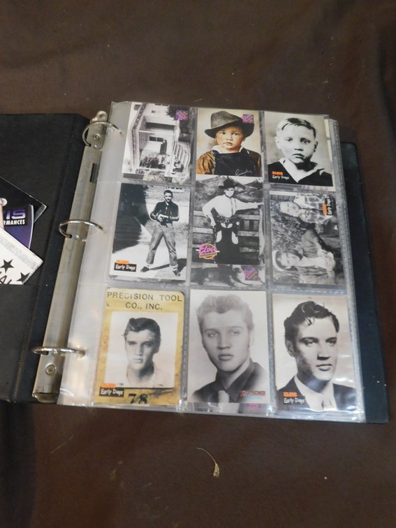 Three Ring Binder with Over 400 Elvis Cards