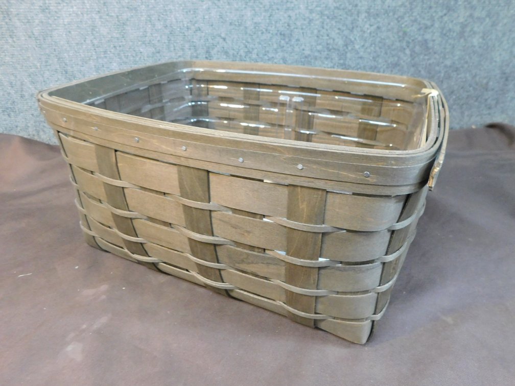 2009 Longaberger Rectangle Storage Basket with Protector 11" x 14" x 7 1/2" T