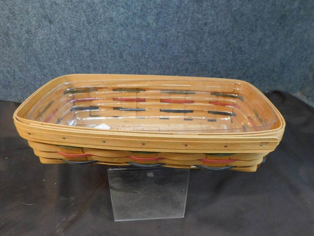2000 Longaberger Basket with Protector 7 1/2" x 14 1/2" x 3 1/2"