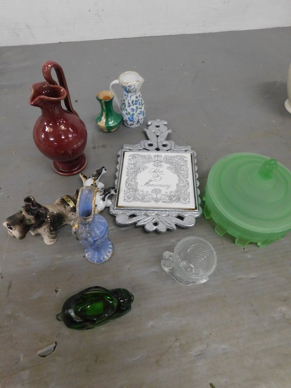 Assorted Figurines, Candy Dish etc.