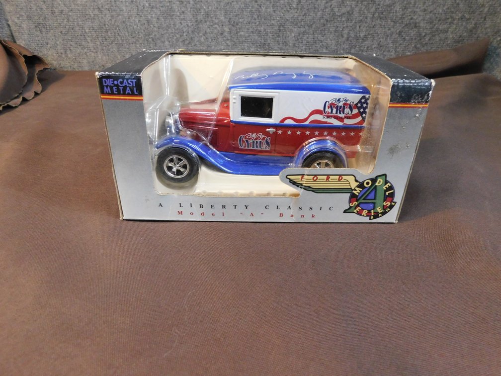Billy Ray Cyrus Liberty Classic Model "A" Die Cast Bank, NOS