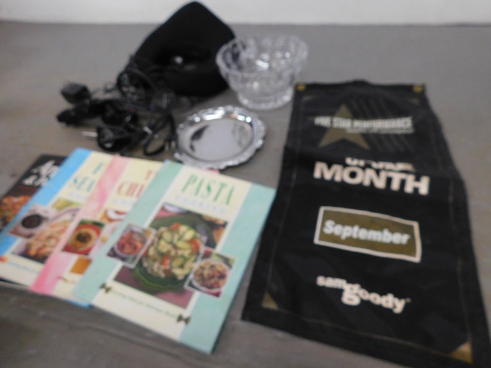 Cookbooks, Neck Pillow Massager, Tray, Glass Bowl, Electric Skillet Cords