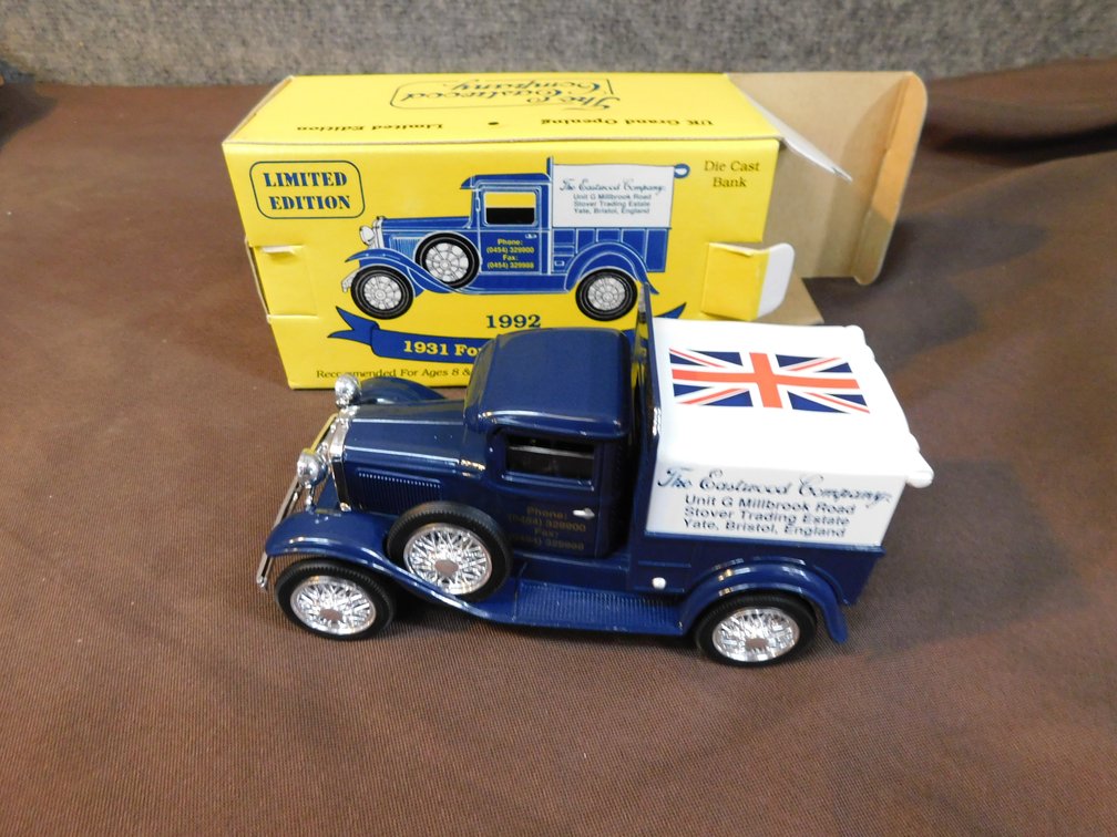 Limited Edition 1992 1/25TH Scale 1931 Ford Pickup Truck Die Cast Bank