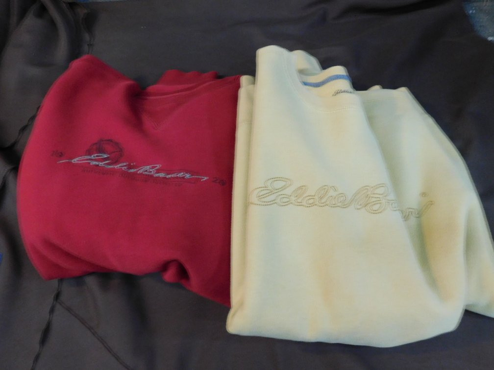 Two Eddie Bower Crews XL & XXL