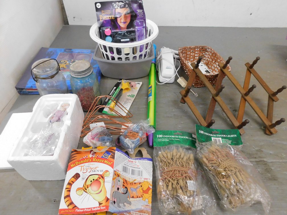 Lot of Assorted Household Items, Canning Jars, Phone etc.