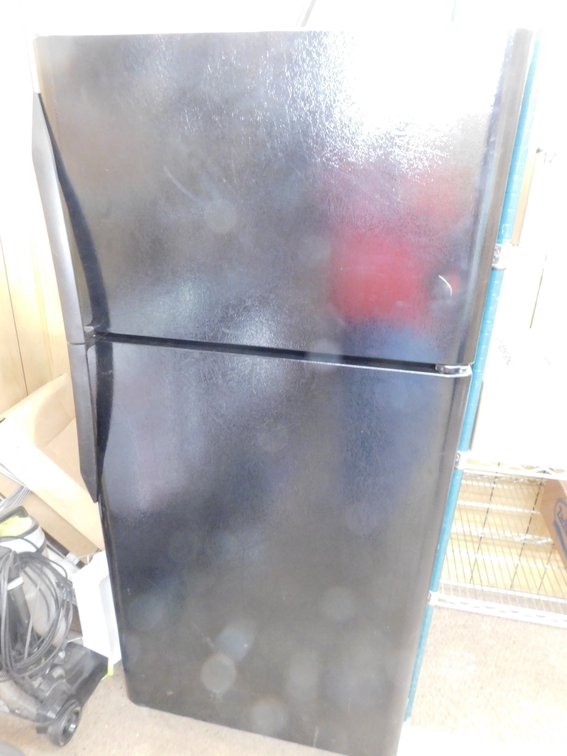 Black Frigidaire Refrigerator 30" x 30" x 66" T, Works, Missing Some Shelves
