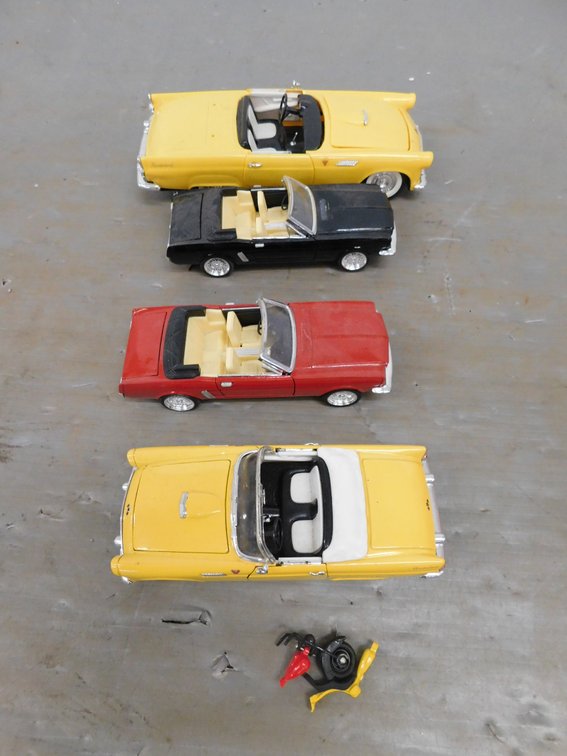 Four Collectible Convertible Toy Cars