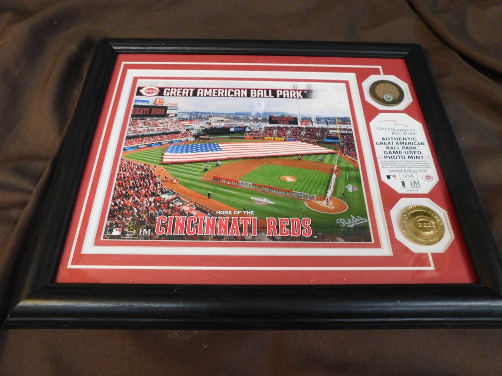 Great American Ball Park Authentic Ball Park Game-Used Photo Mint approx. 16in