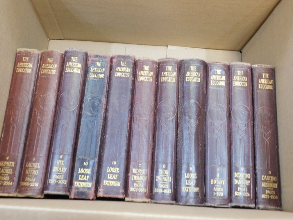 Vintage 1923 The American Educator Books Volumes 1-9 with Two #10 Extension