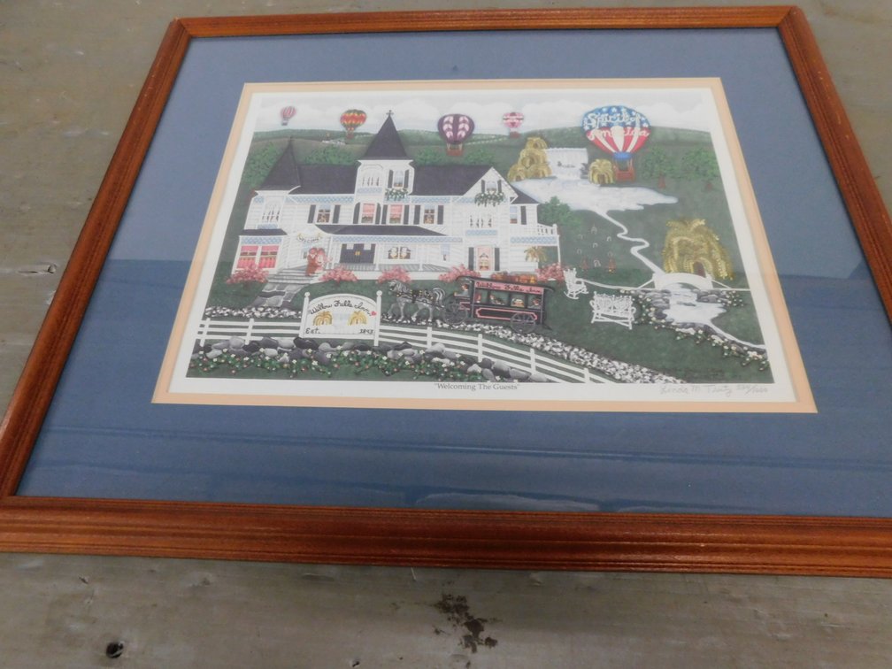 "Welcoming The Guest's" Framed Print Signed by Artist Linda M Truty NO. 524/1000 18" x 21 1/2"