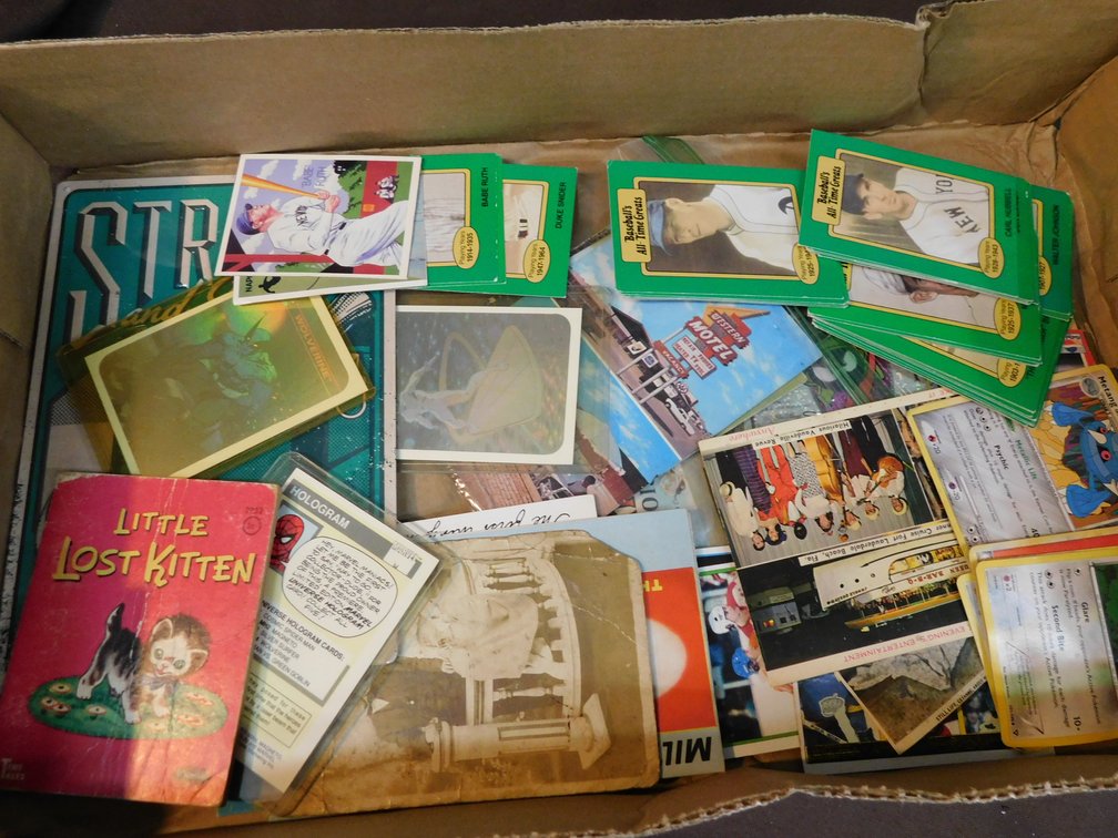 Lot of Assorted Postcards, Baseball Cards, etc.