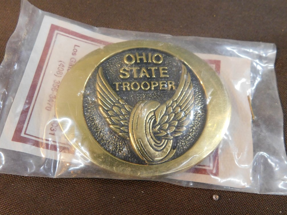 Ohio State Trooper 3 1/4" Belt Buckle
