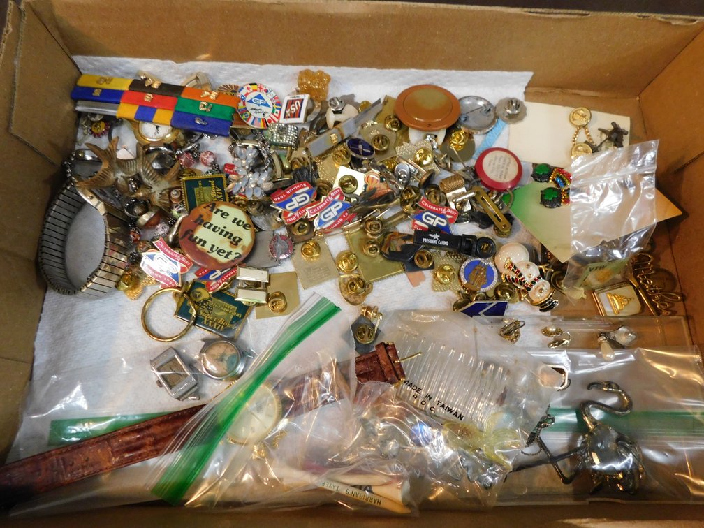 Lot of Assorted Pins, Earrings etc.
