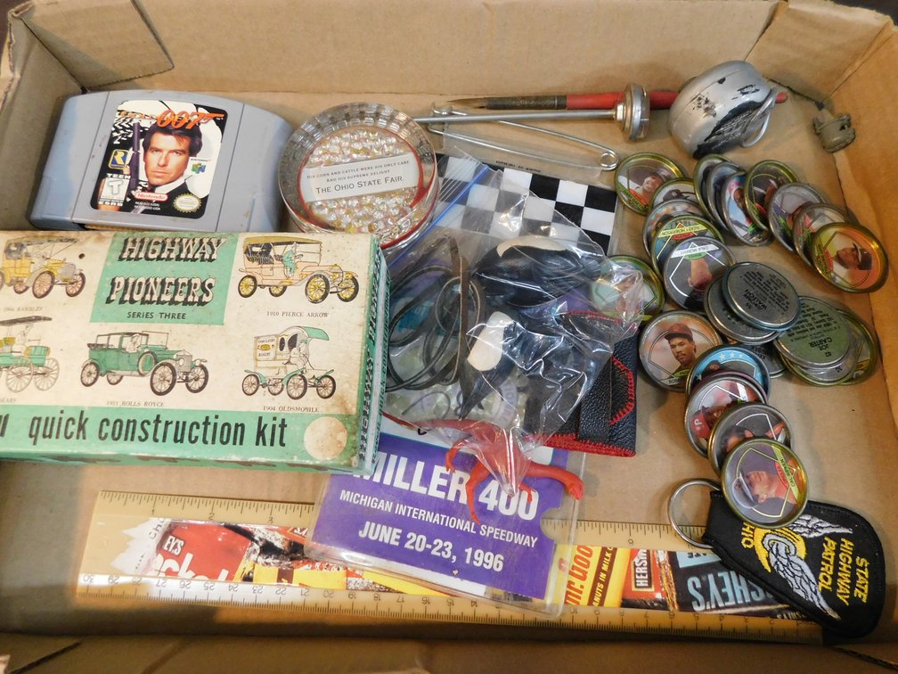 Nintendo Game, Paper Weight, Ruler, Topps Sports Caps etc.