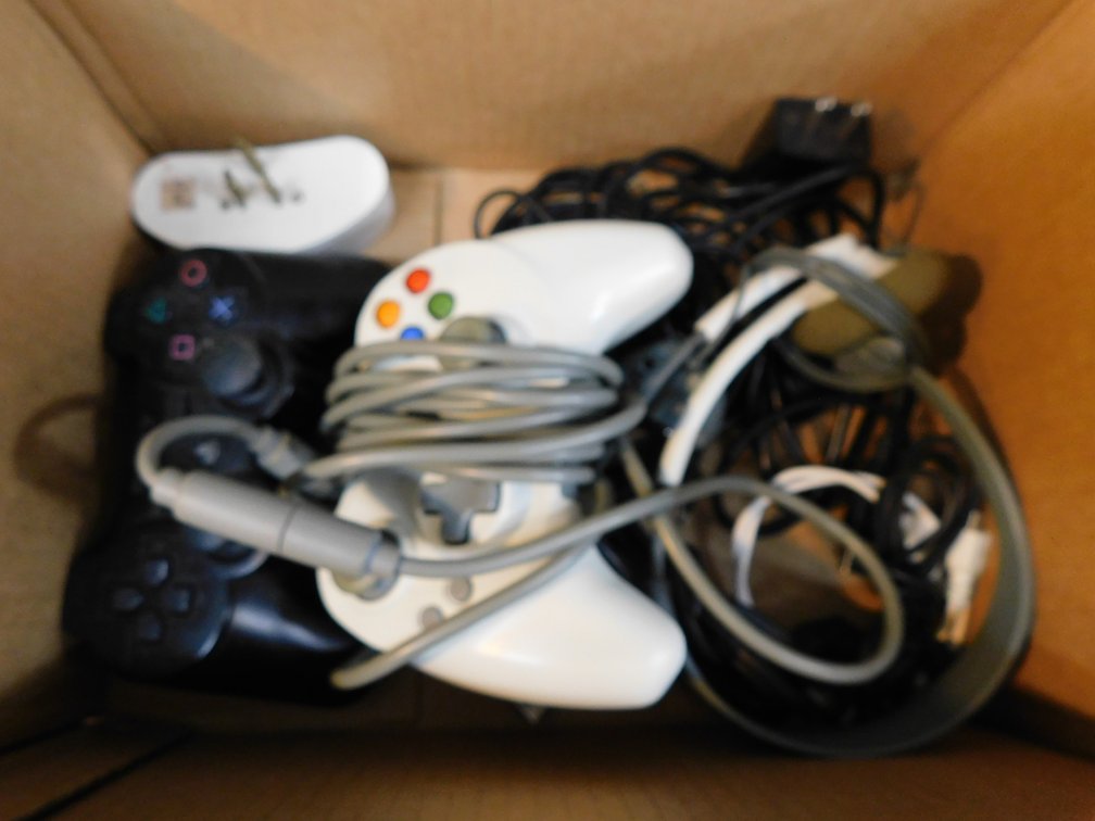 Two Game Controllers, Headset etc.
