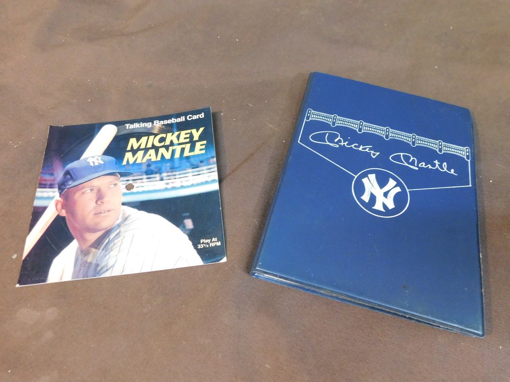 Binder with Mickey Mantle Sports Cards