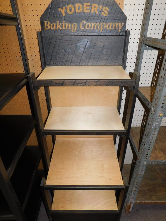 Yoders Baking Company Wood Shelf 5ft T x 22" W