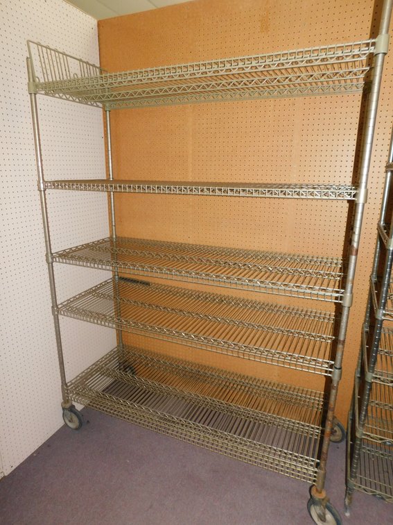 Rolling Wire Rack 60" W x 82" T