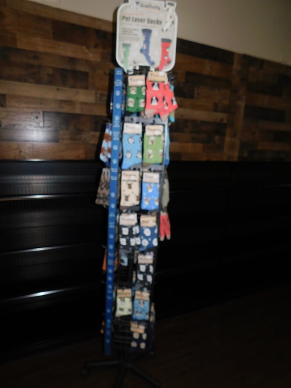 Dog Lovers Sock Display with 115+ Pairs of Brand New Adult Socks